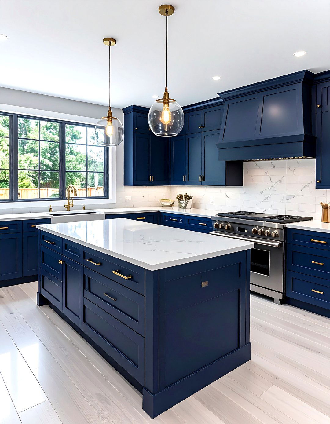 Navy Blue Shaker Cabinets - 30 shaker kitchen cabinet ideas