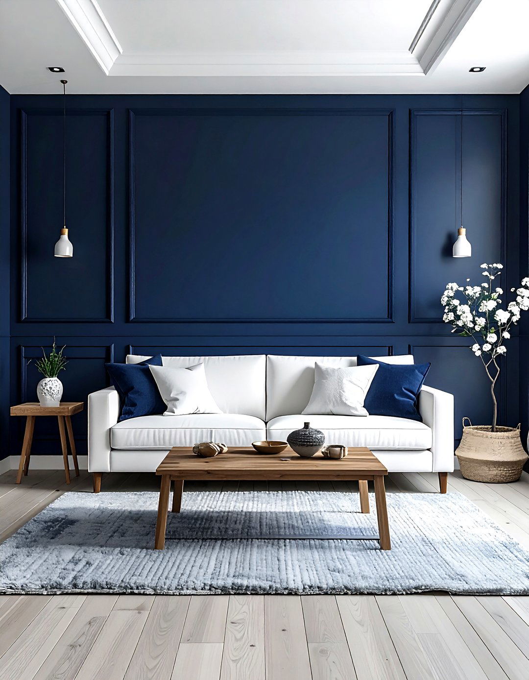 30 Navy and White Living Room Ideas for Classic Style