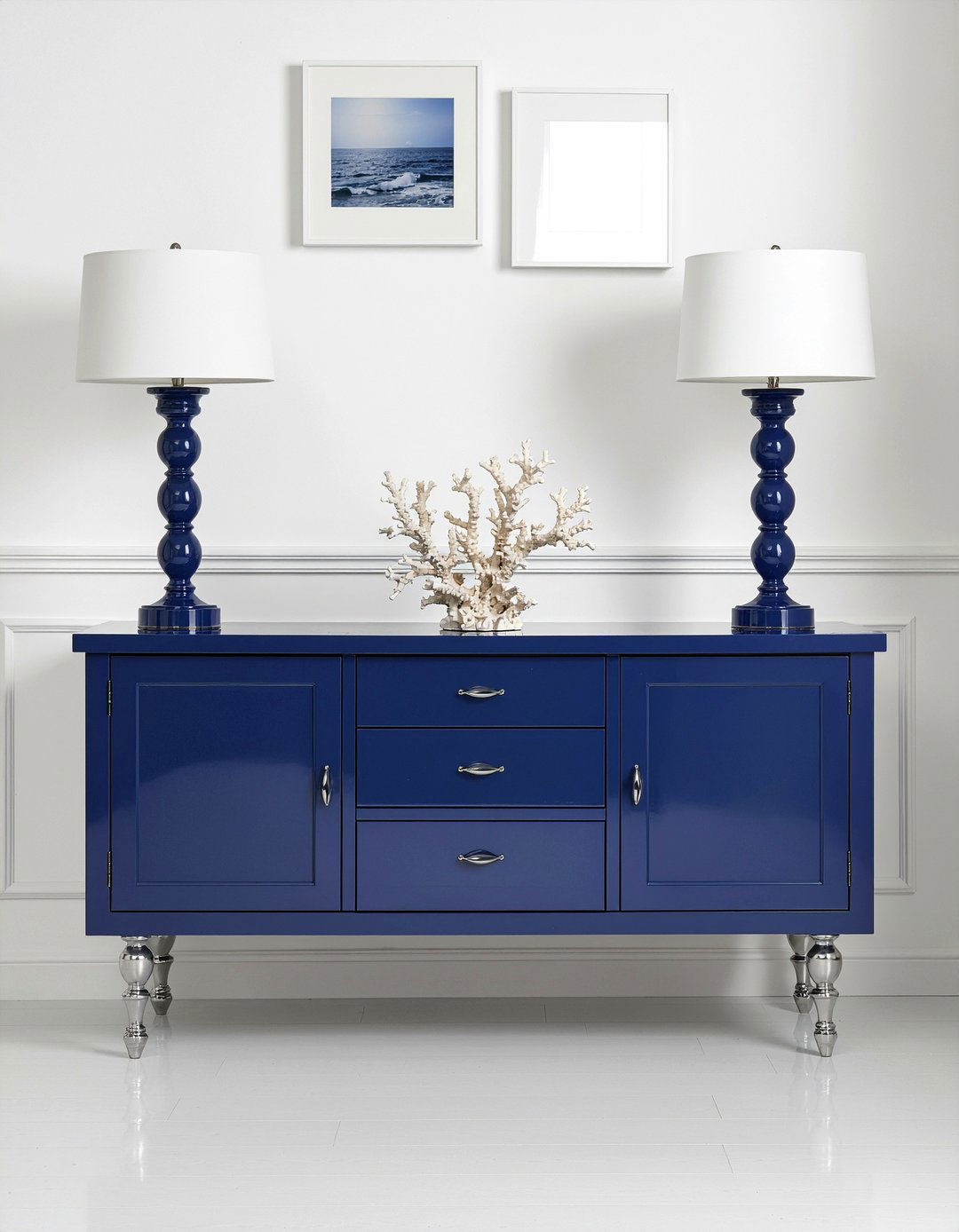 Navy Blue Sideboard - 30 living room sideboard ideas