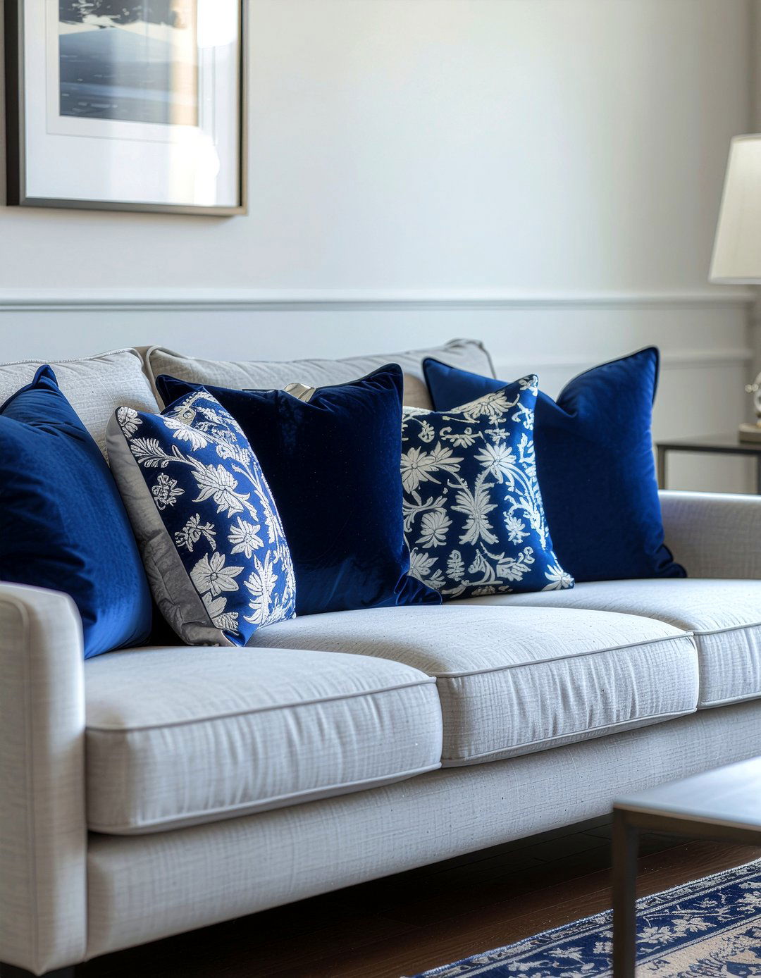 Navy Blue Sofa Pillows - 30 living room throw pillow arrangement
