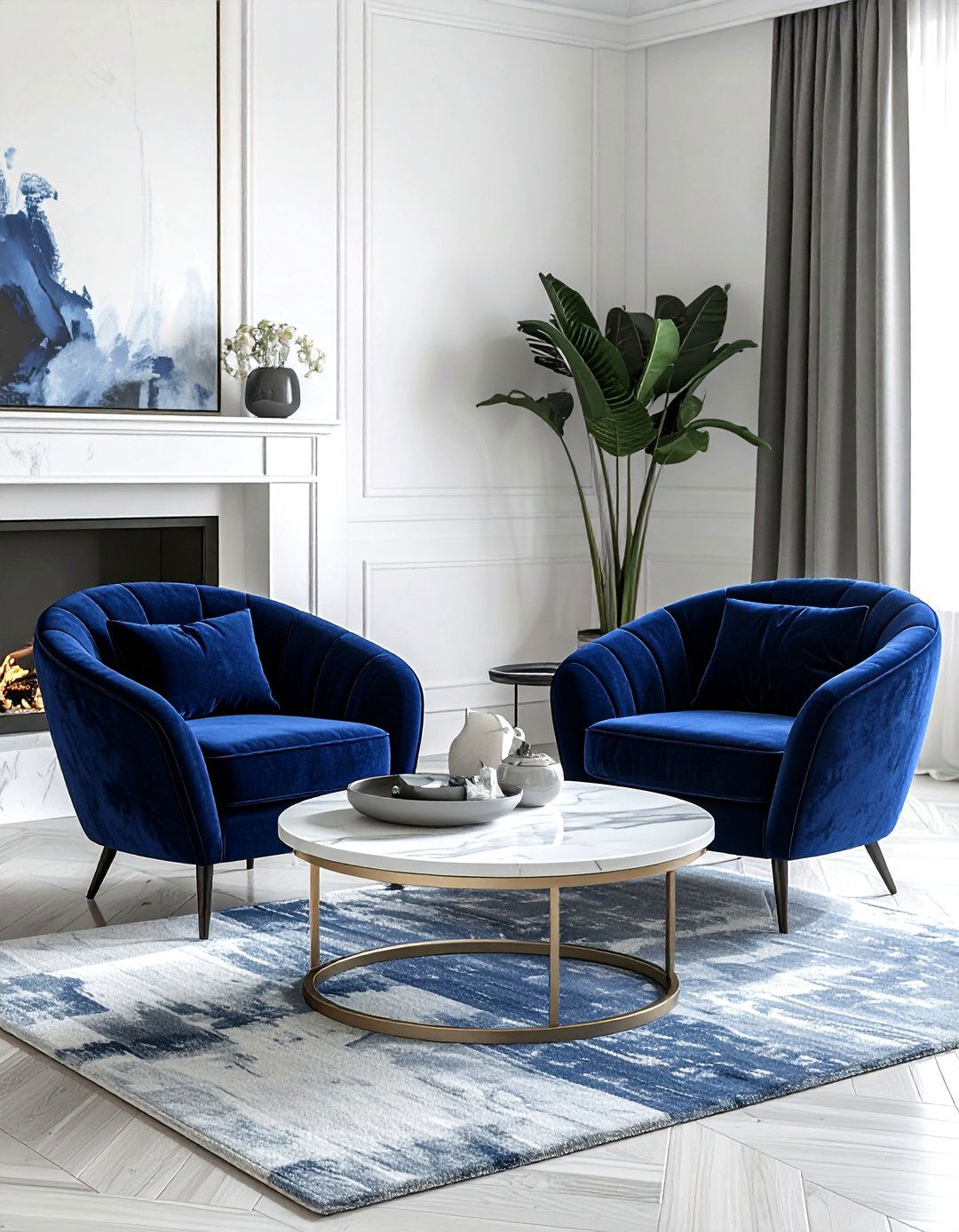 Navy Blue Swivel Chair Living Room - 30 living room transitional furniture ideas