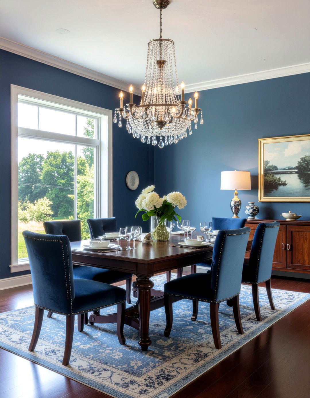 Navy Blue Traditional Dining Room - 30 navy blue dining room ideas