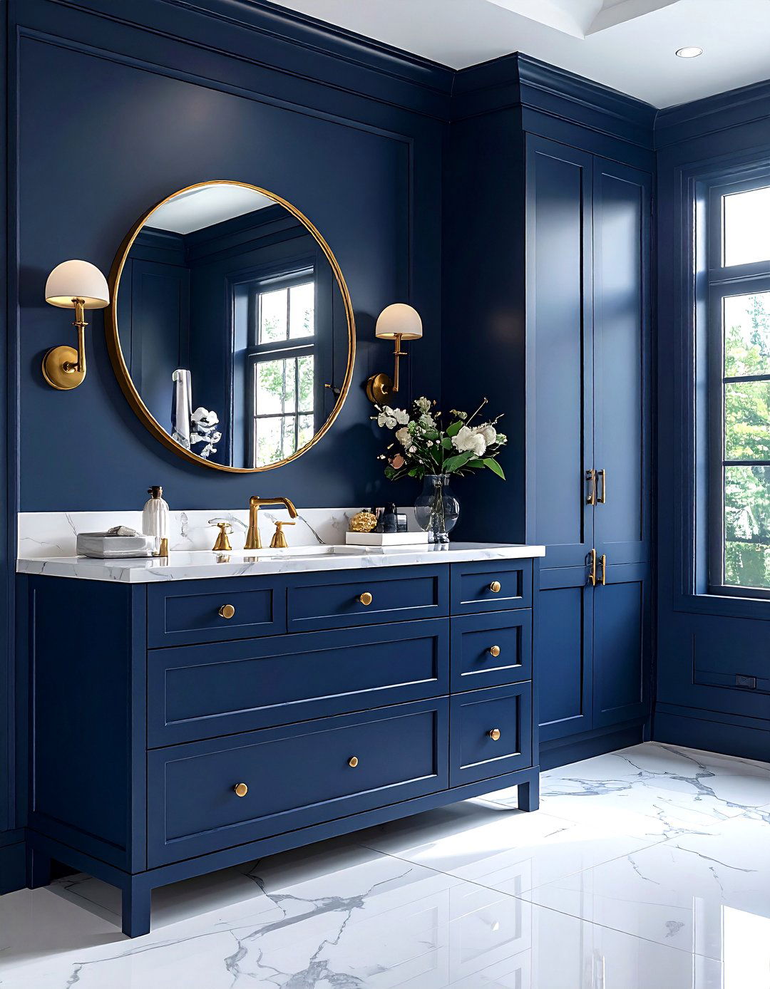 Navy Blue Vanity - 30 bathroom furniture settings