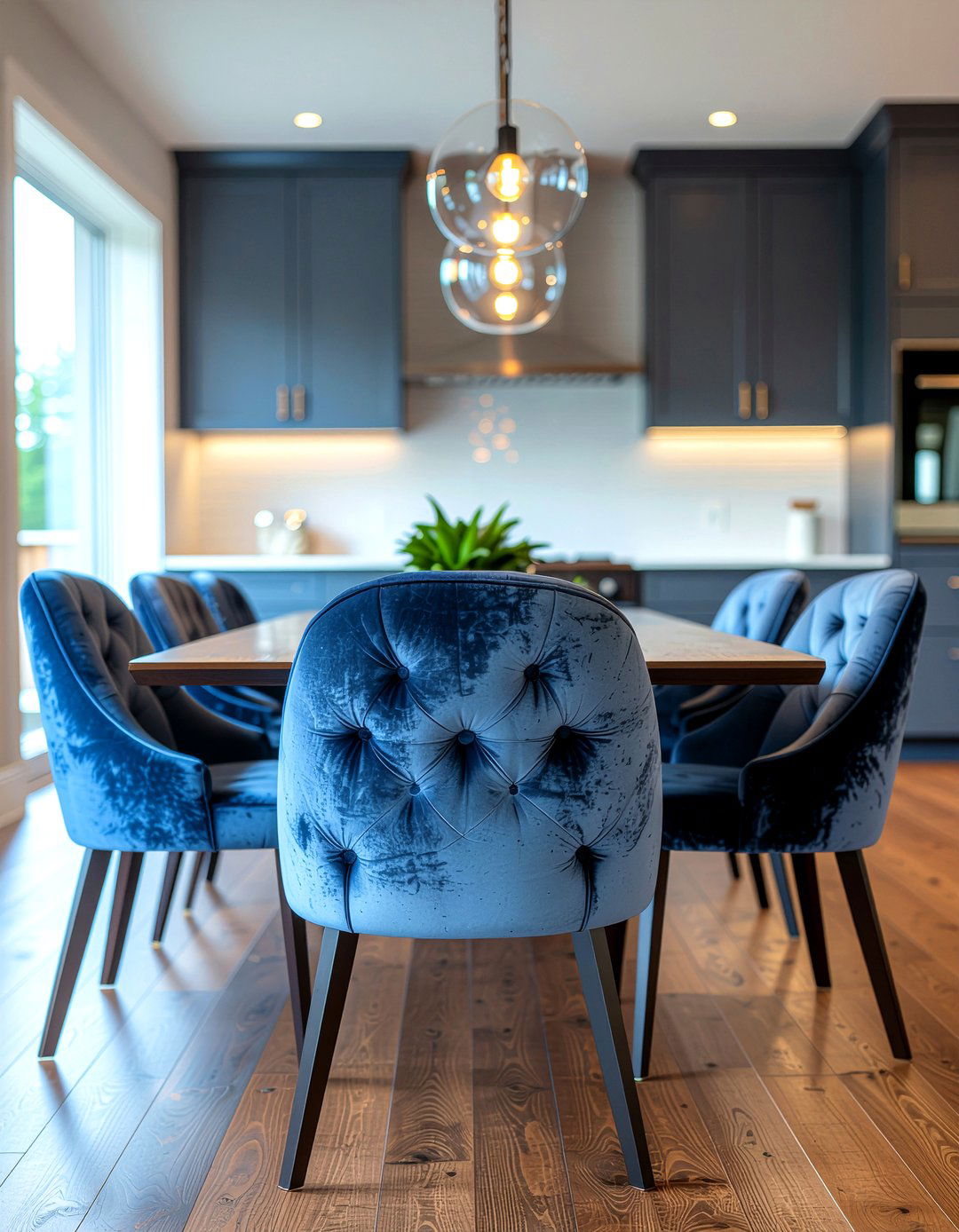 Navy Blue Velvet Chairs - 30 navy blue dining room ideas
