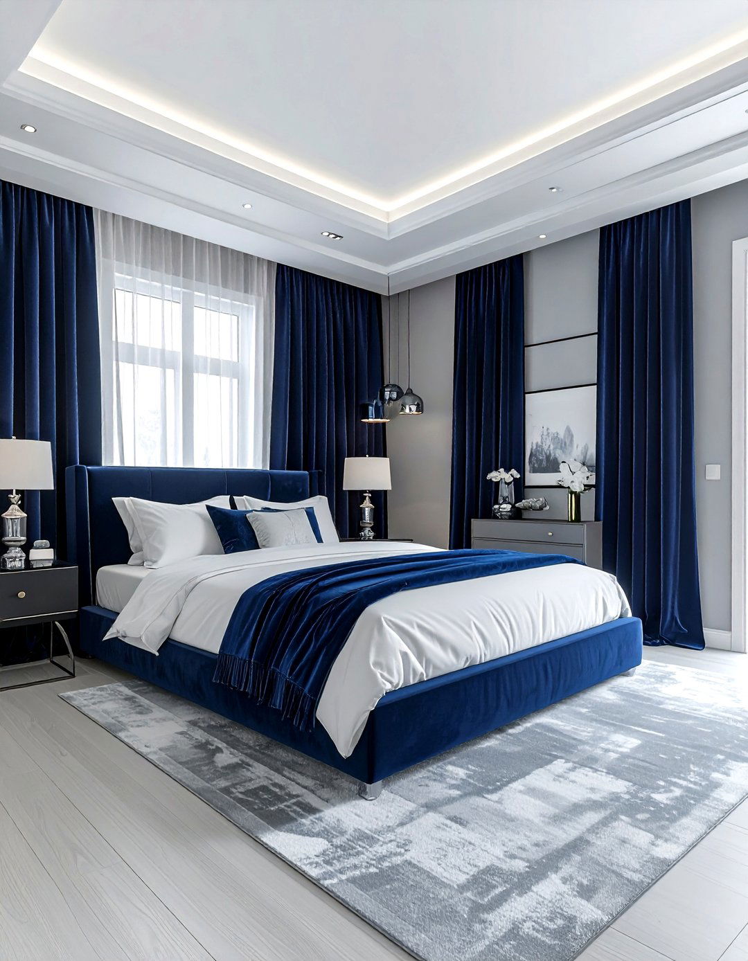 Navy Blue Velvet Curtains - 30 velvet curtain ideas