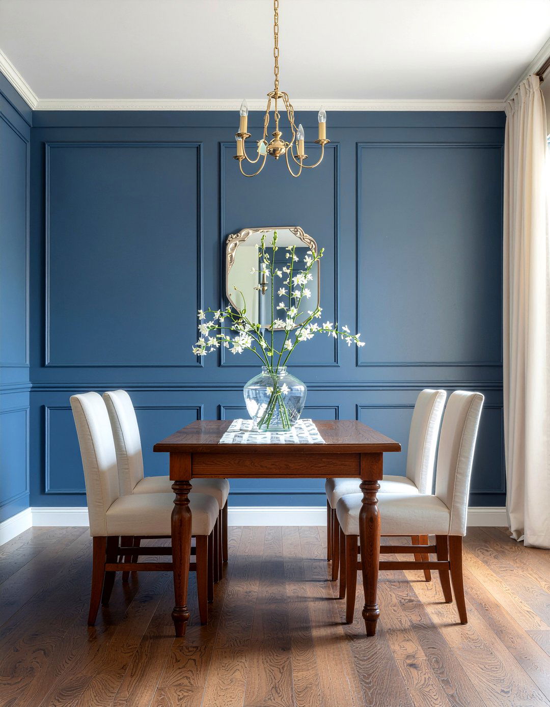 Navy Blue Wainscoting - 30 navy dining room ideas