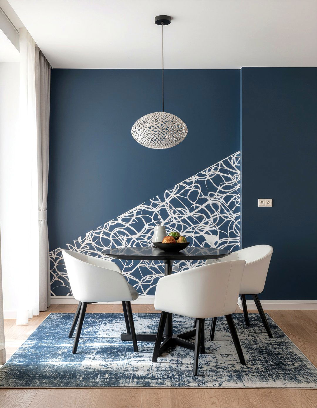 Navy Blue Wallpaper - 30 navy dining room ideas