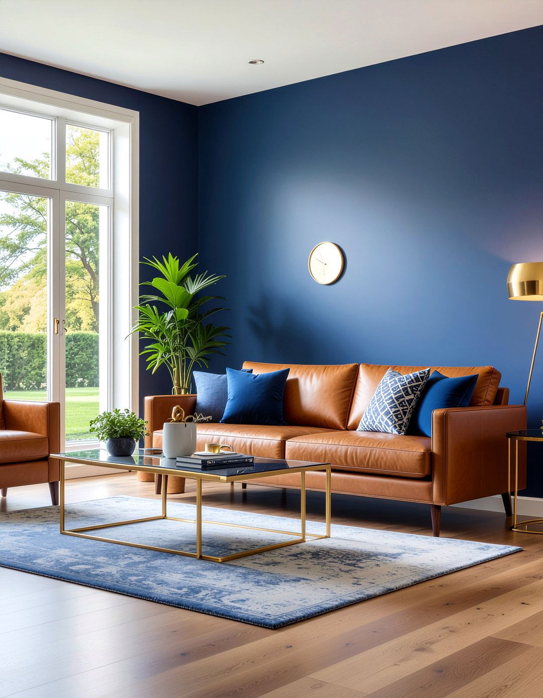 Navy Blue Walls - 30 dramatic living room ideas