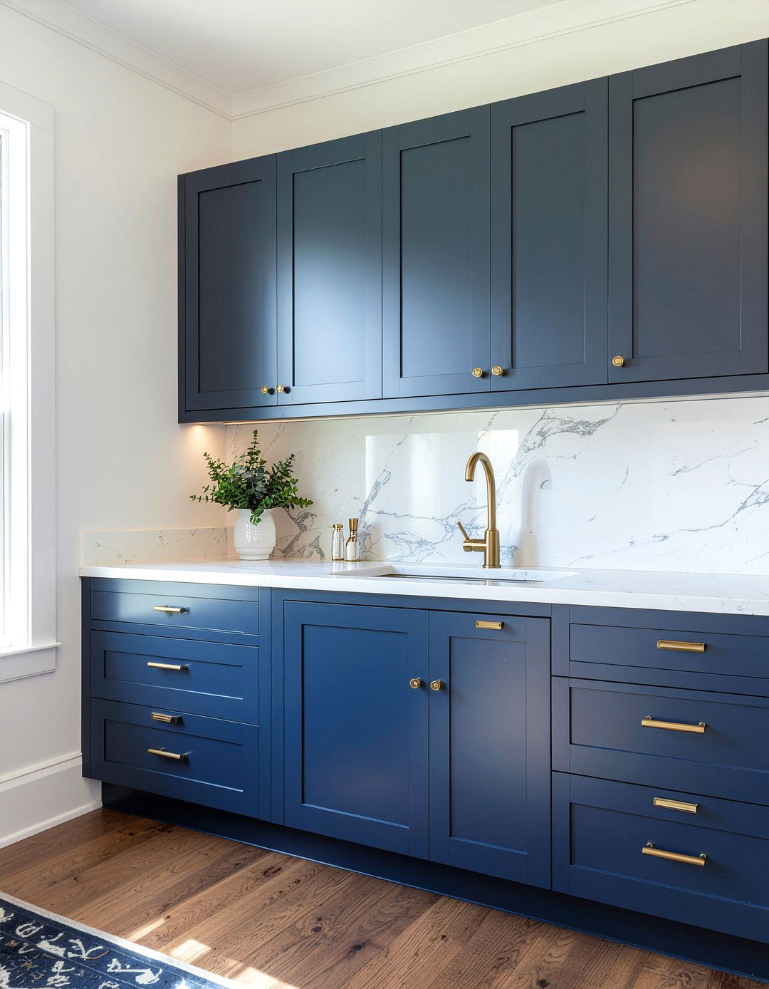Navy Blue Wet Bar Cabinetry - 30 dining room wet bar ideas