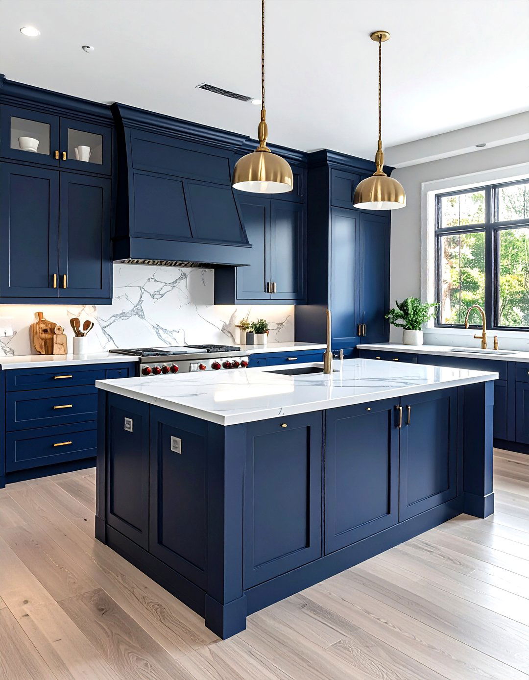 Navy Cabinet Quartz - 30 quartz kitchen ideas