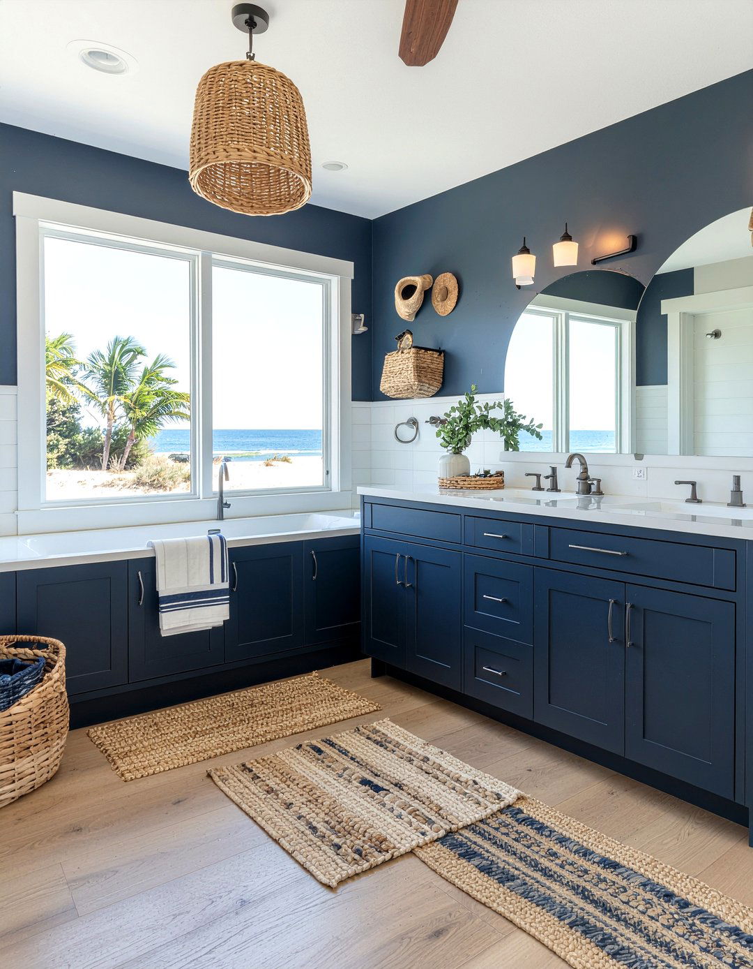 Navy Coastal Bathroom Theme - 30 navy bathroom ideas