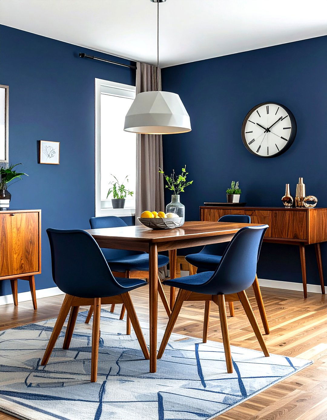 Navy Dining Room Mid Century Modern Furniture - 30 dark navy dining room ideas