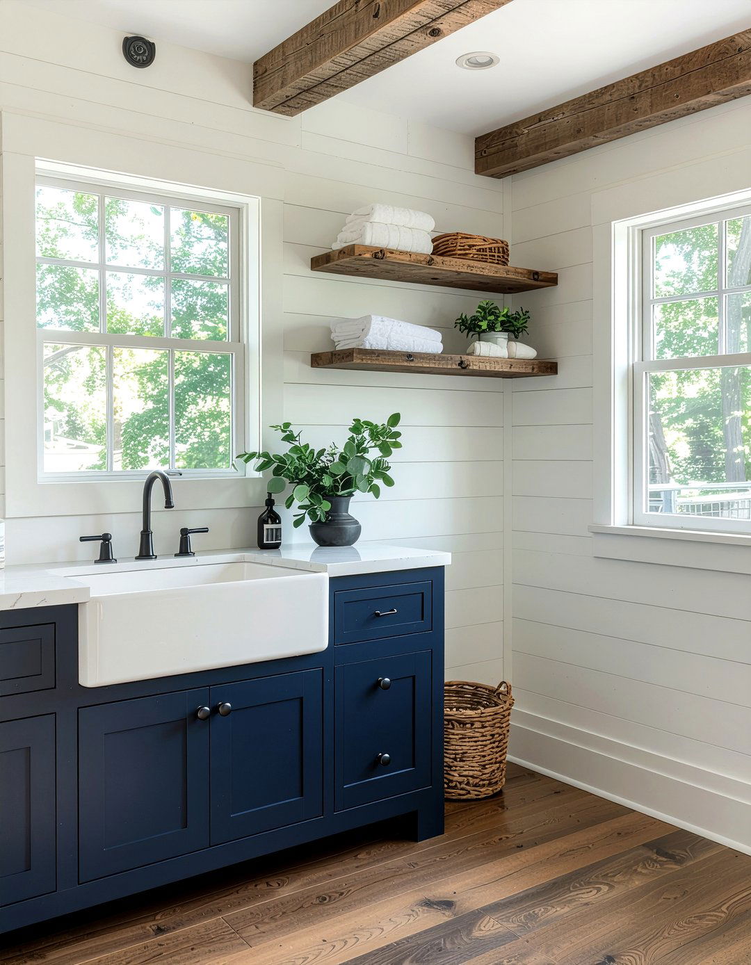 Navy Farmhouse Bathroom Decor - 30 navy bathroom ideas