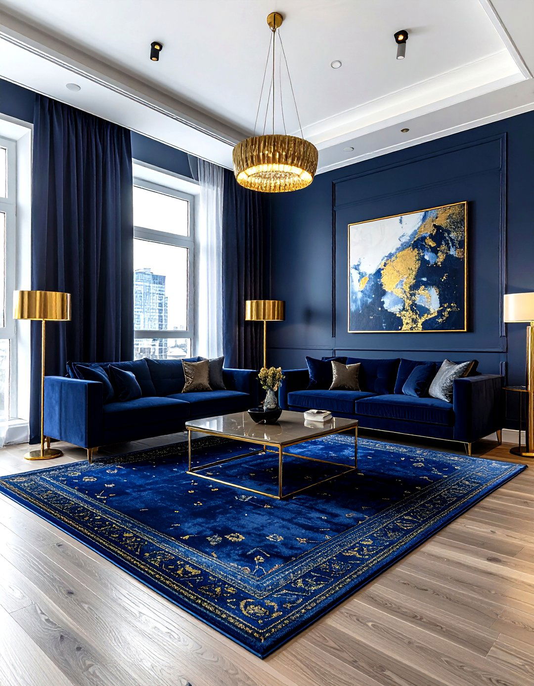 Navy Gold Apartment Living Room - 30 navy gold living room ideas