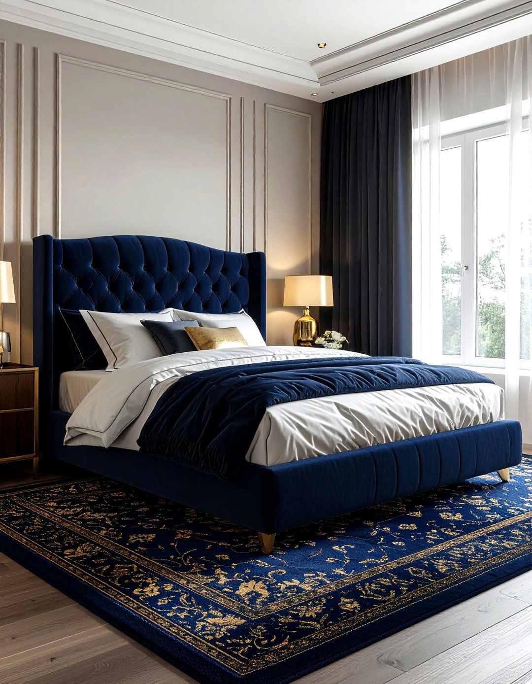 Navy Gold Master Bedroom - 30 navy gold bedroom ideas