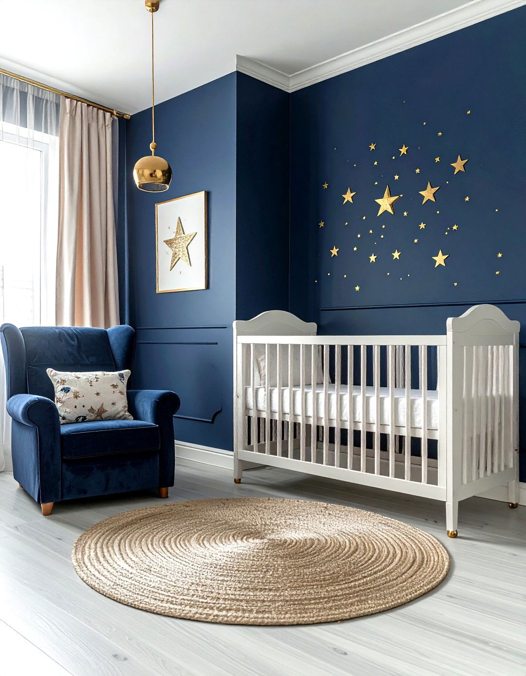 Navy Gold Nursery - 30 navy gold bedroom ideas