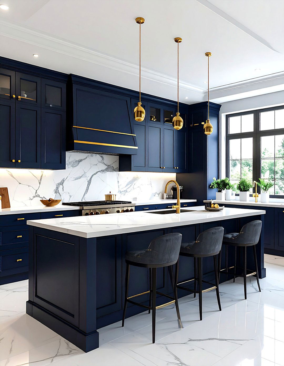 Navy Kitchen Gold Wall Sconces - 30 navy gold kitchen ideas