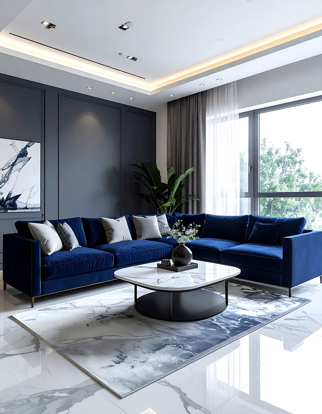 Navy Living Room Marble - 30 minimalist navy living room ideas
