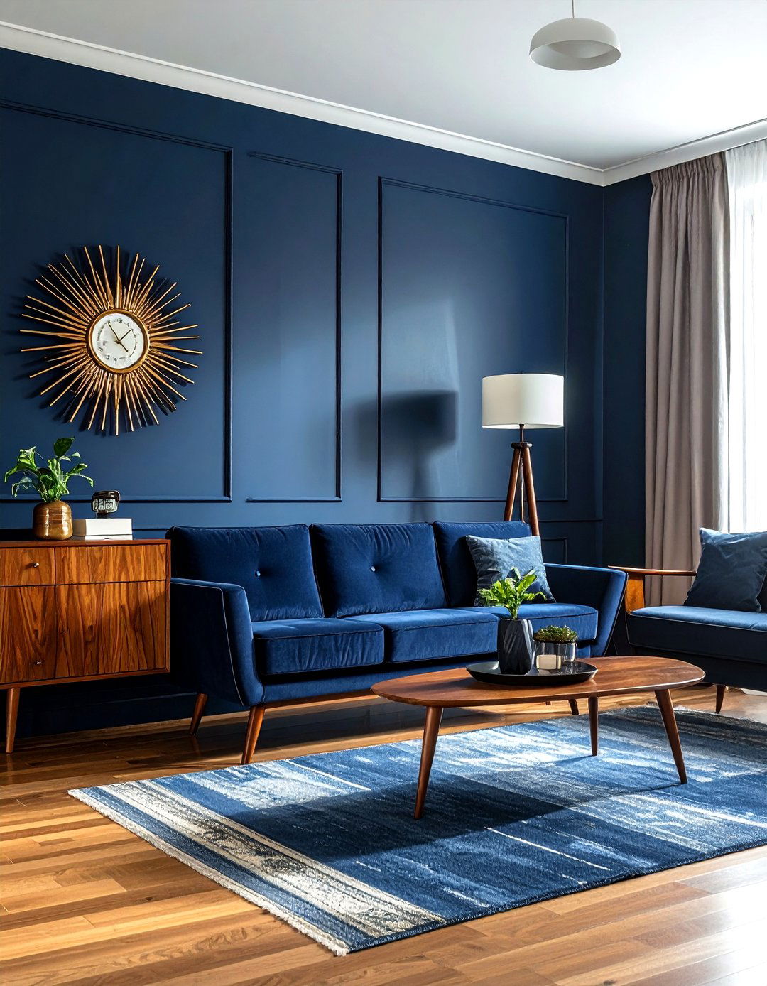 Navy Living Room Mid Century - 30 minimalist navy living room ideas