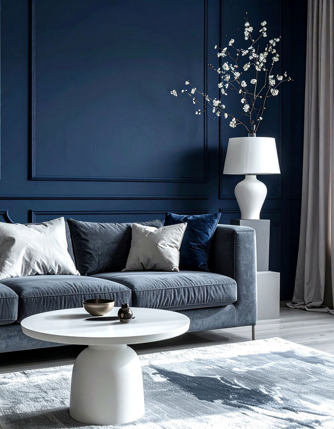 Navy Living Room Minimalist Decor - 30 minimalist navy living room ideas