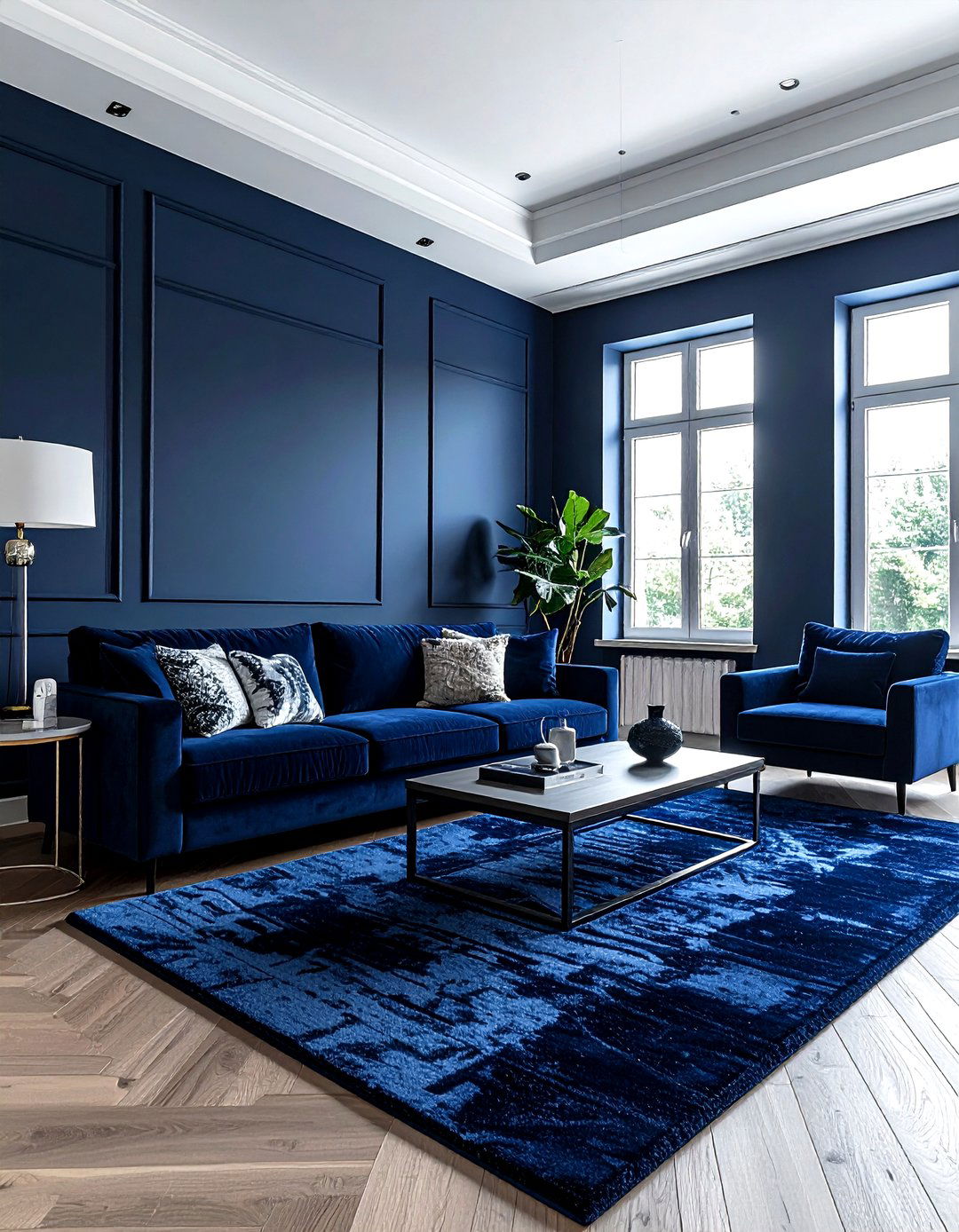 Navy Living Room Monochrome - 30 minimalist navy living room ideas