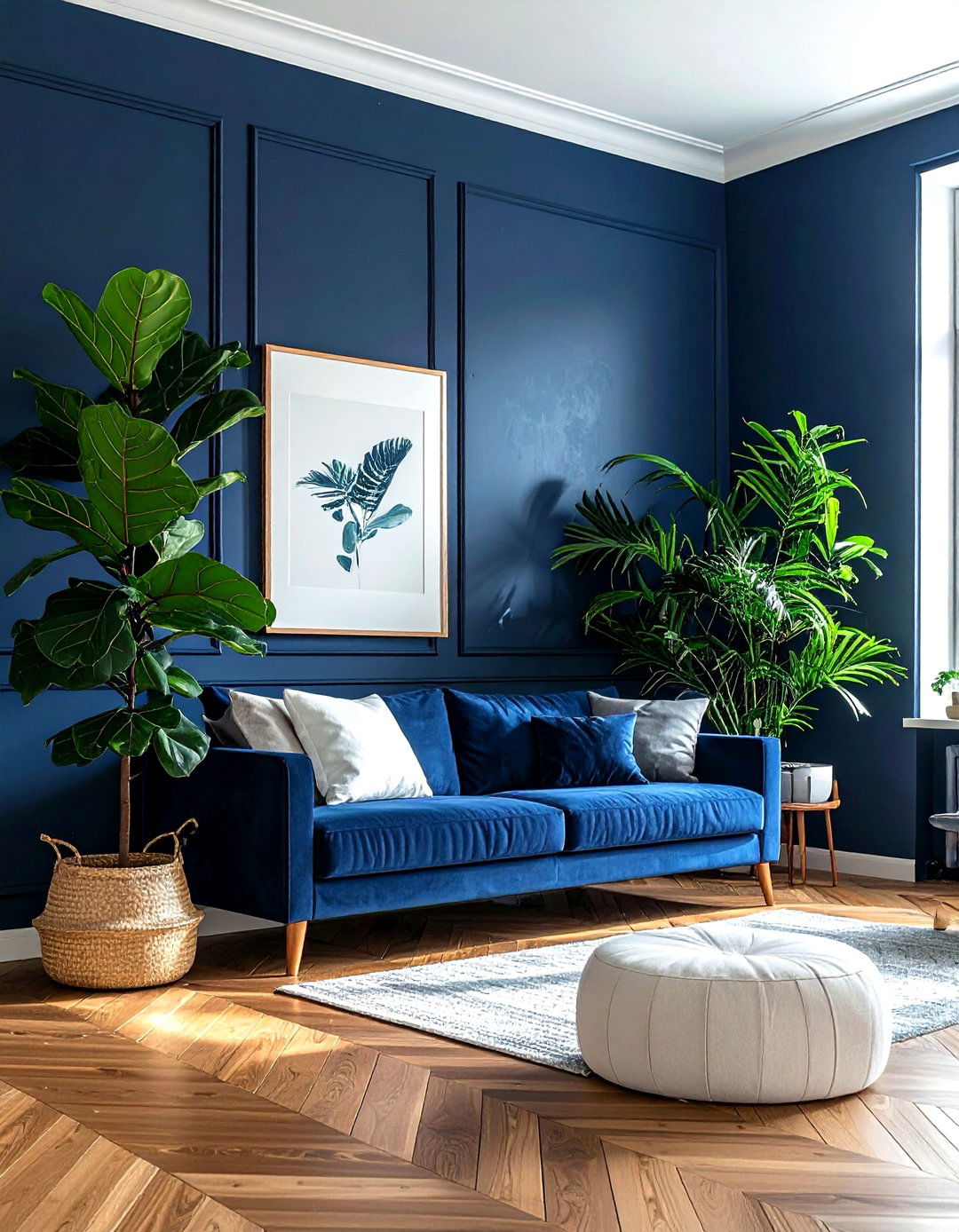 Navy Living Room Plants - 30 minimalist navy living room ideas