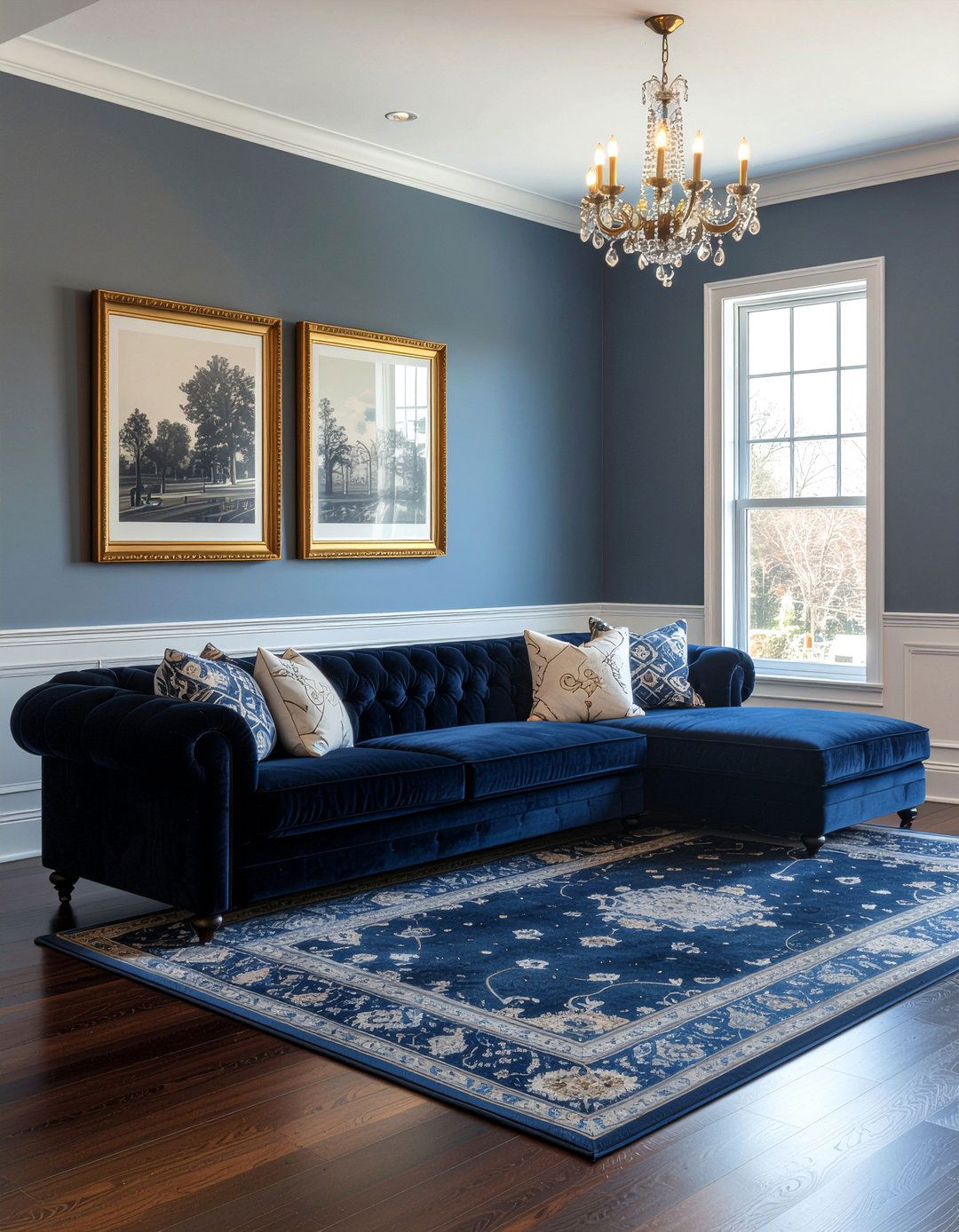 Navy Sectional Sofa - 30 L-shaped sofa living room ideas