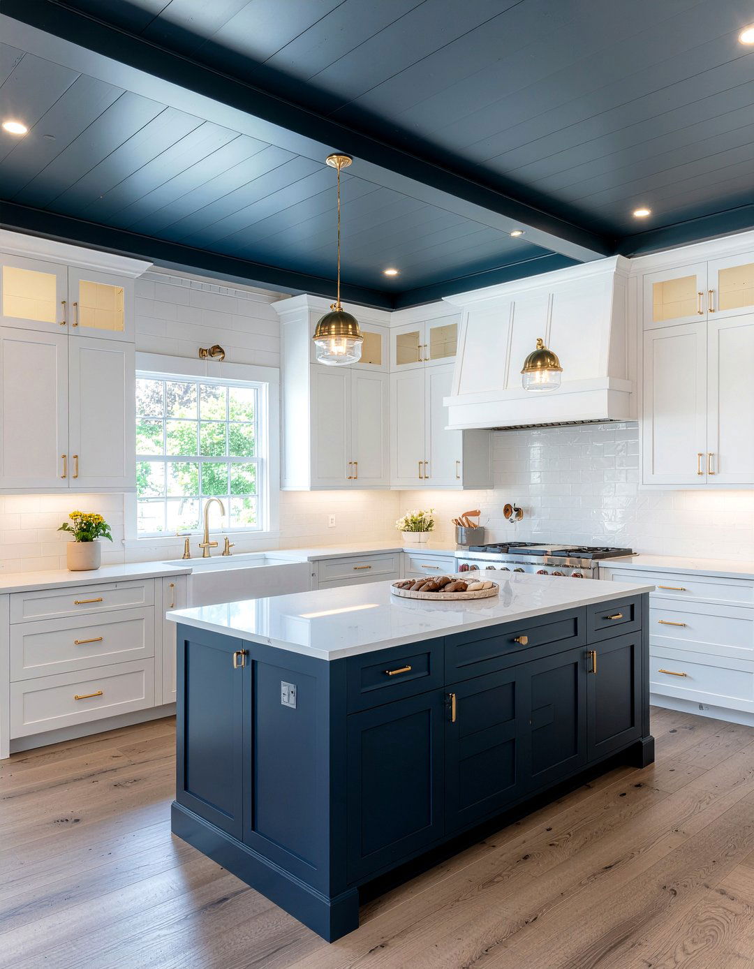 Navy Shiplap Kitchen Ceiling - 30 kitchen shiplap ceiling ideas