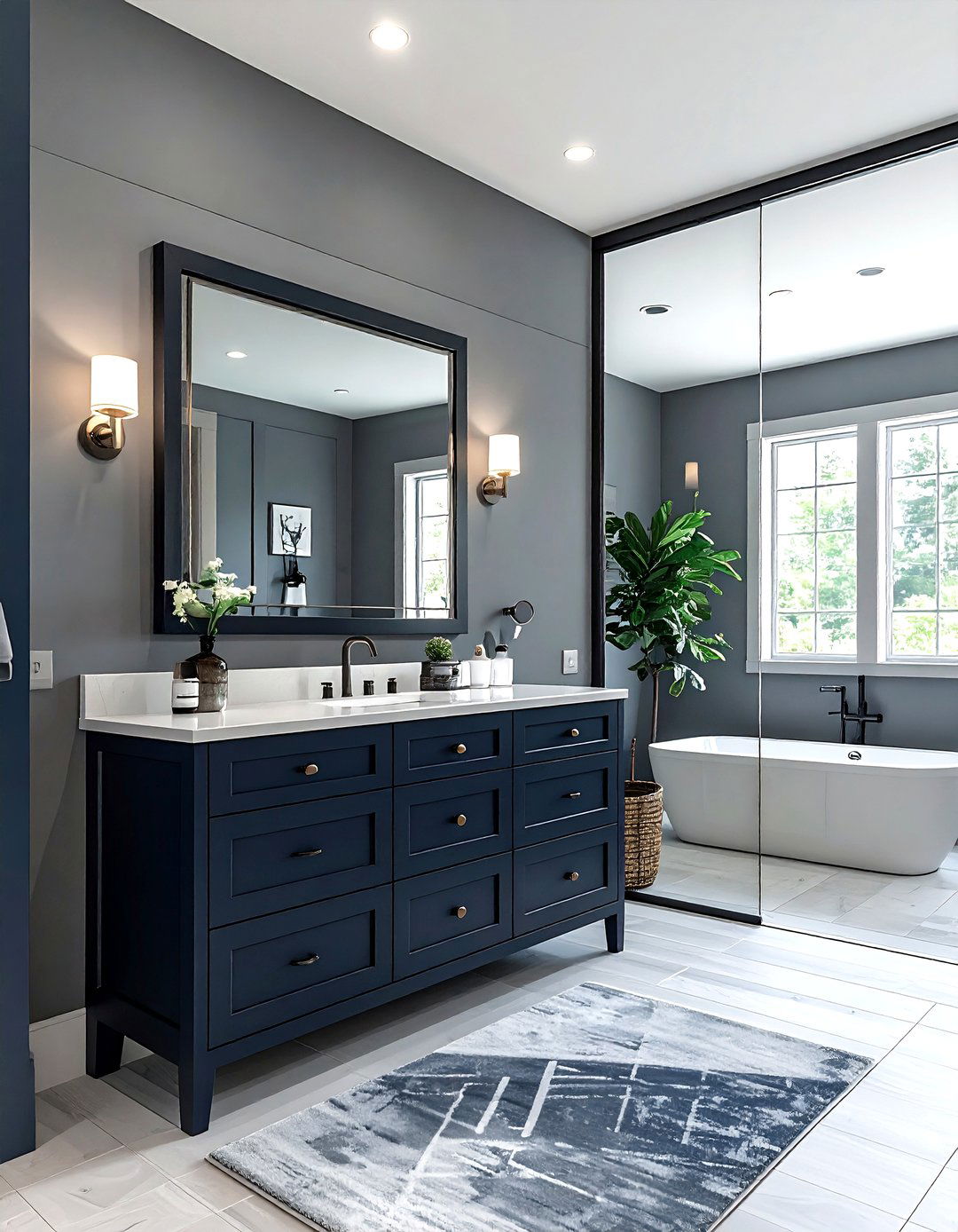 30 Bold Dark Navy Bathroom Ideas for a Sophisticated Look