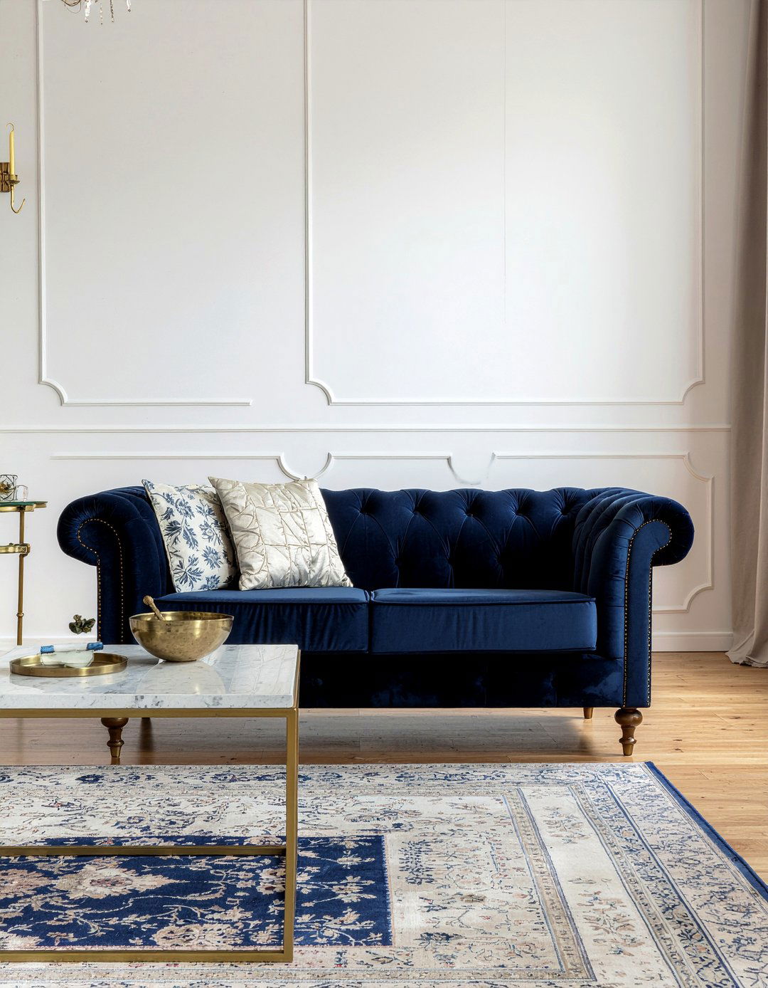Navy Tuxedo Sofa - 30 living room tuxedo sofa ideas