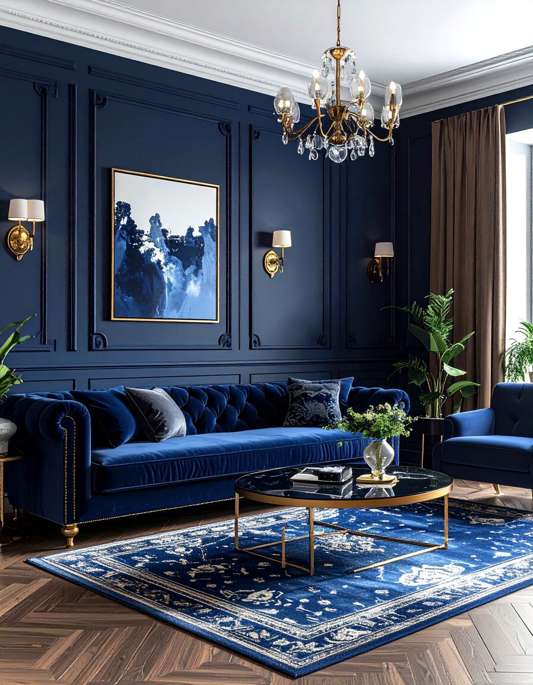 30 Contemporary Navy Living Room Ideas for Stylish Homes