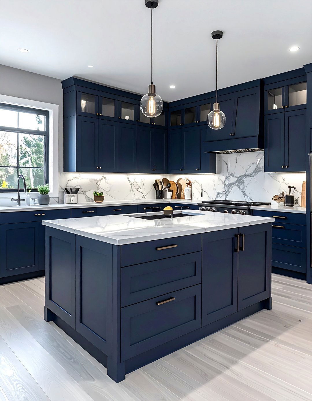 30 Elegant Navy Kitchen Cabinet Ideas for Your Renovation