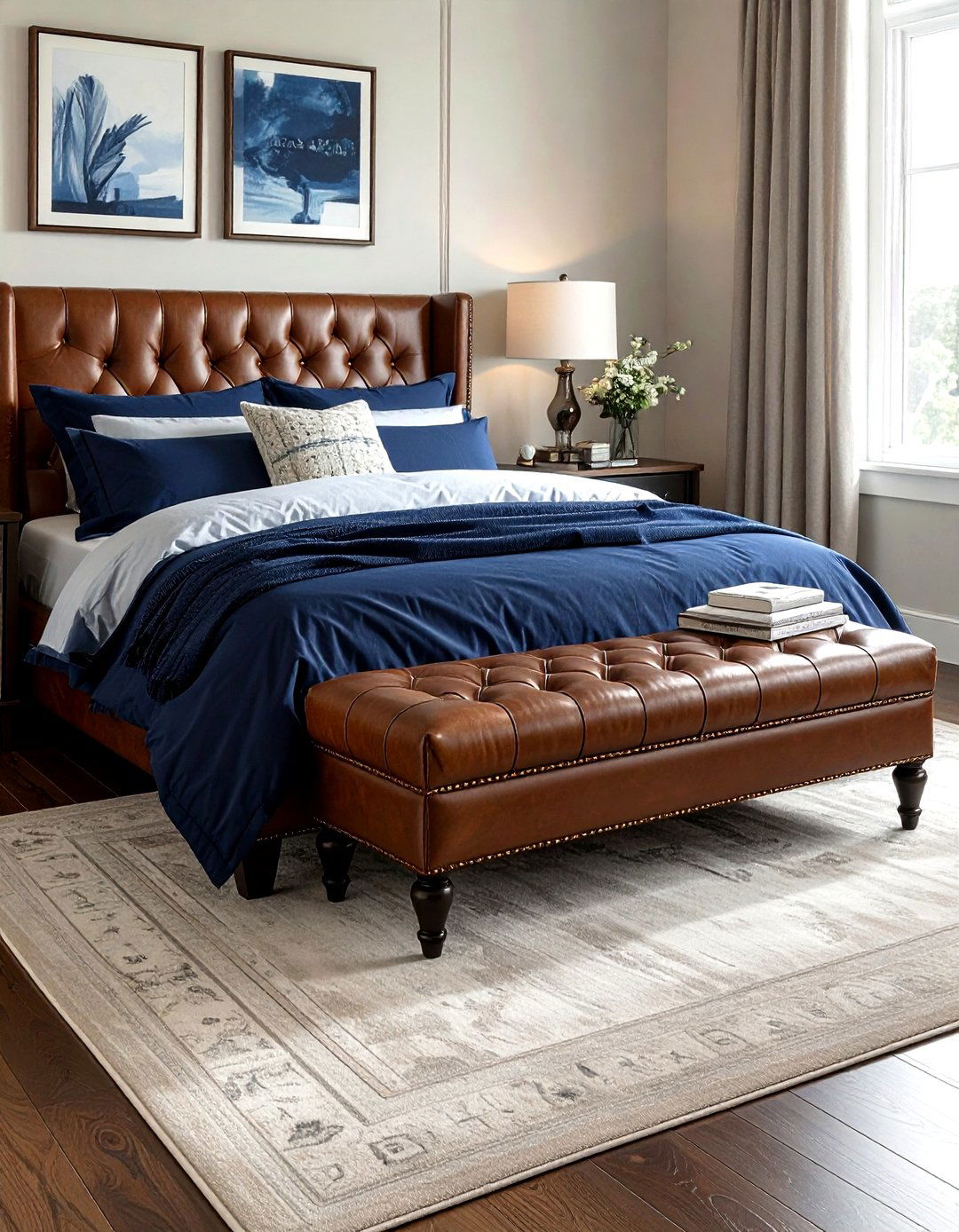 30 Farmhouse Navy Bedroom Ideas for a Cozy, Rustic Retreat