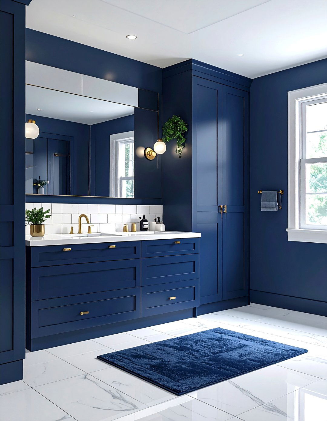Navy blue bathroom - 30 stunning bathroom ideas