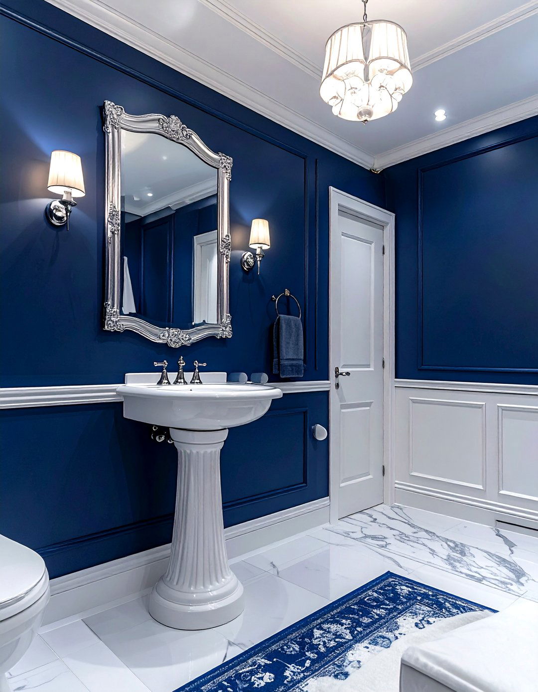 Navy blue bathroom paint - 30 bathroom paint color ideas