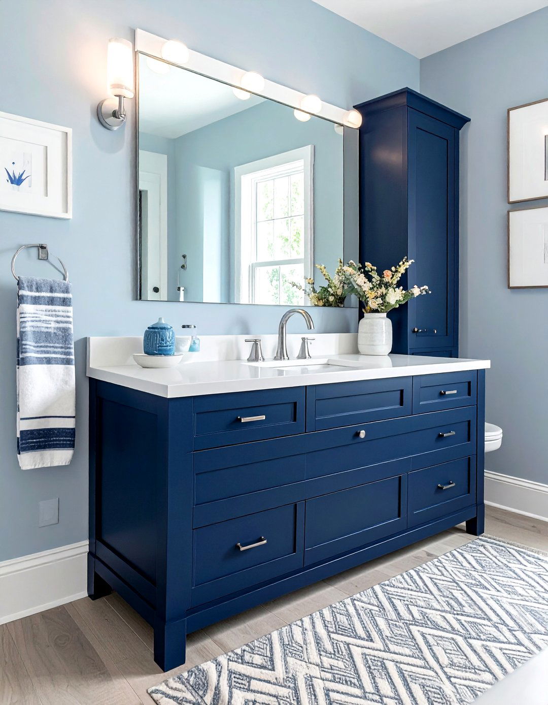 Navy blue bathroom vanity - 30 bathroom vanity cabinet ideas
