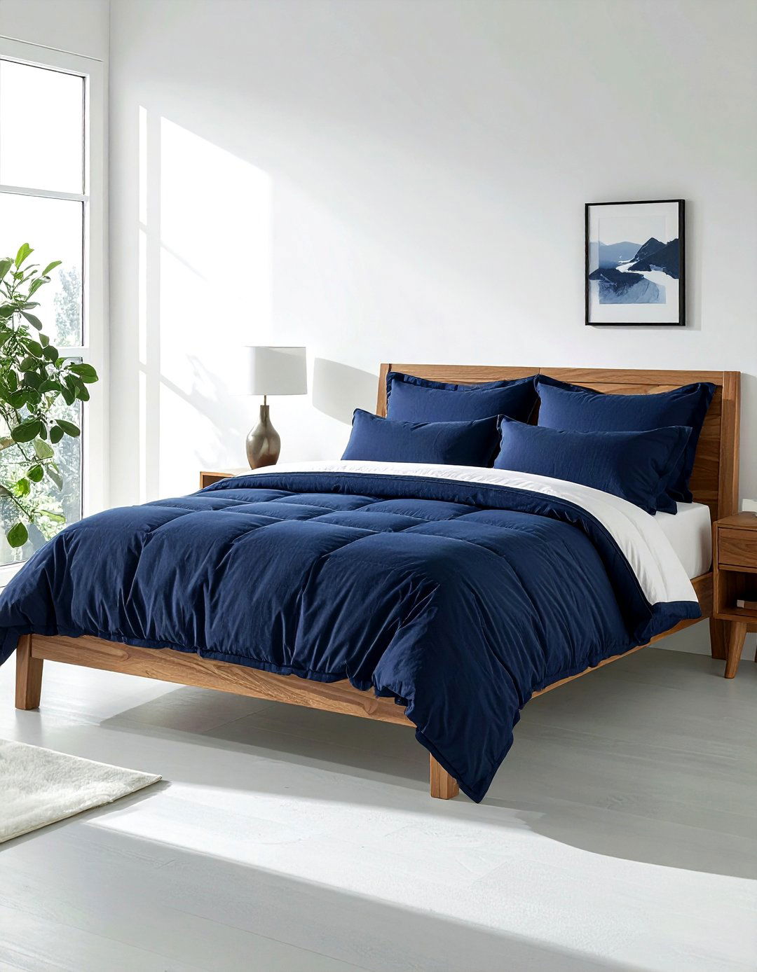 Navy blue bedding - 30 navy decor ideas
