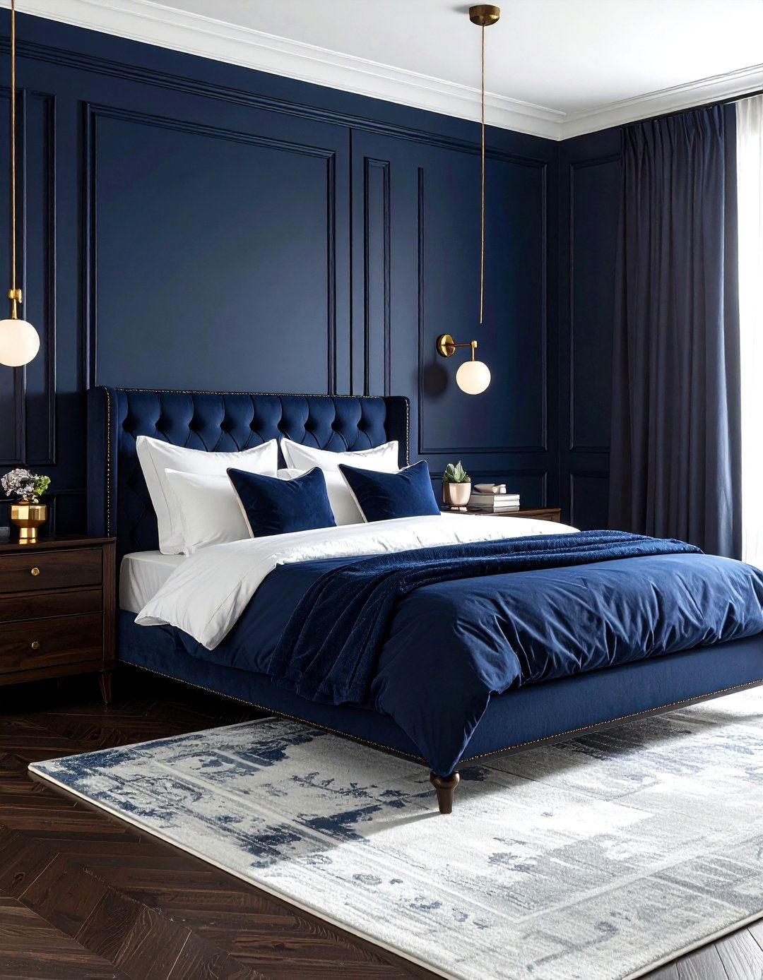 Navy blue bedroom - 30 masculine bedroom ideas