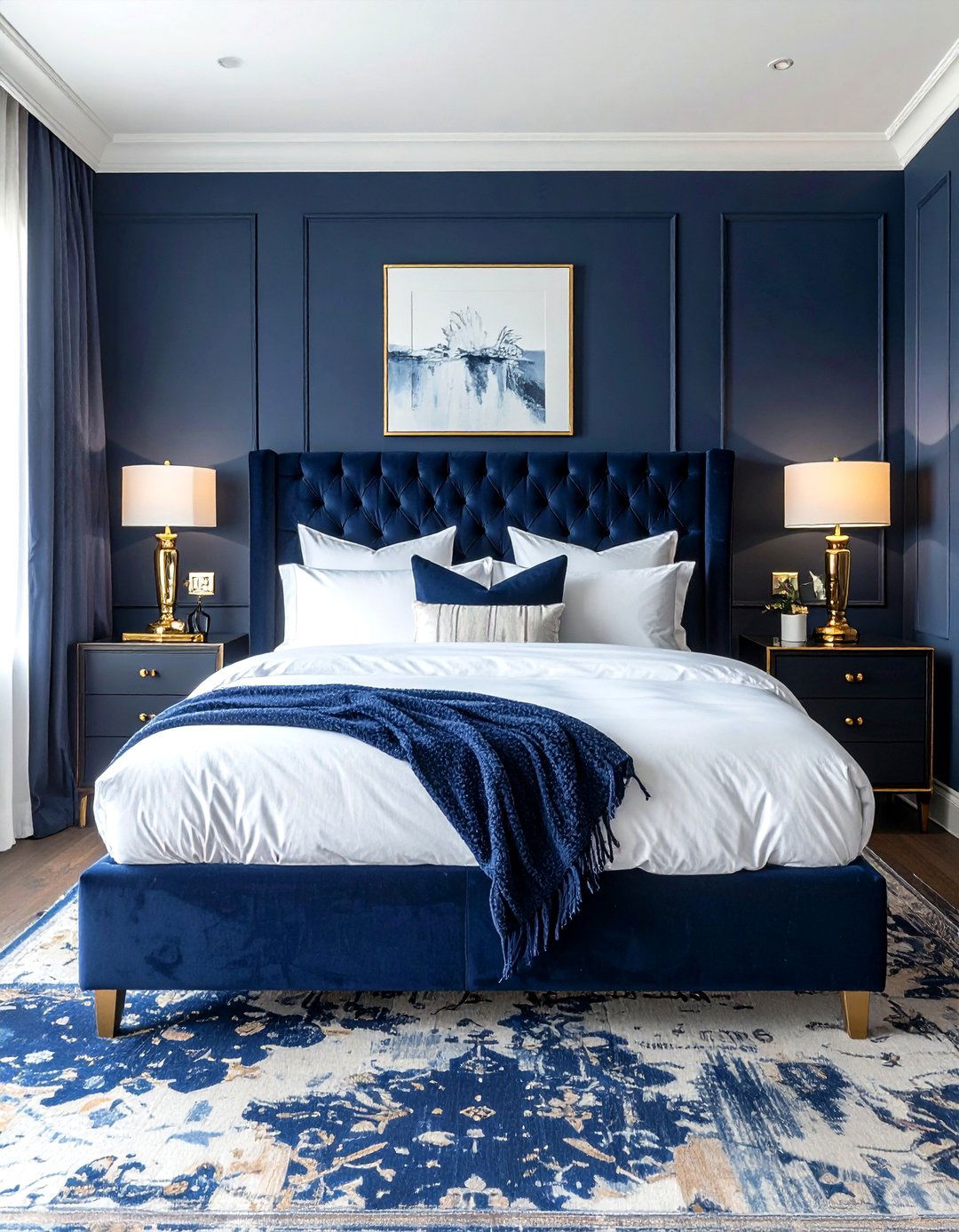 Navy blue bedroom - 30 navy decor ideas