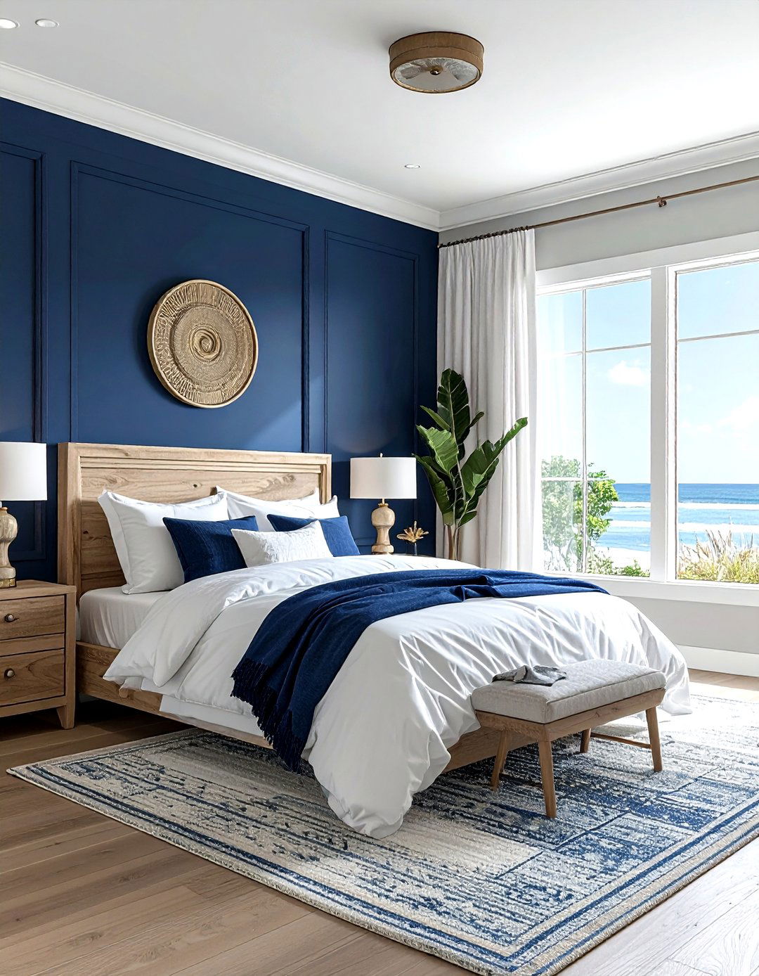 Navy blue bedroom - 30 coastal blue bedroom ideas