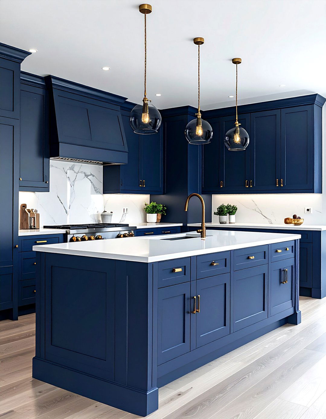 Navy blue cabinets - 30 new home kitchen ideas