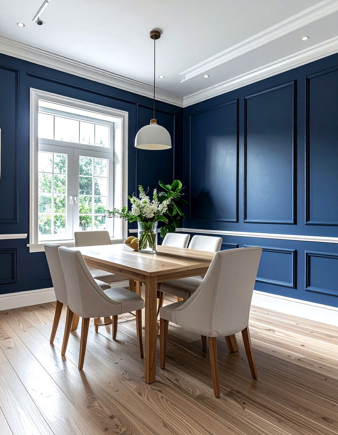 Navy blue dining room - 30 transitional dining room ideas