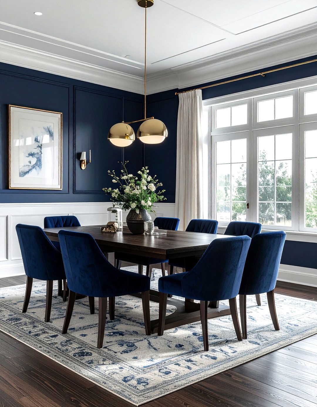 Navy blue dining room - 30 Chicago dining room ideas