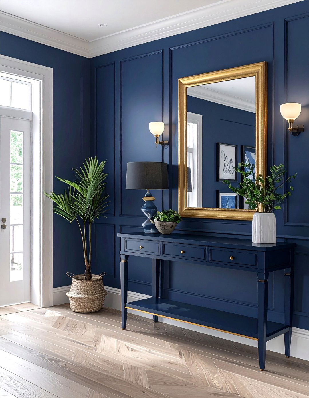 Navy blue entryway - 30 navy decor ideas