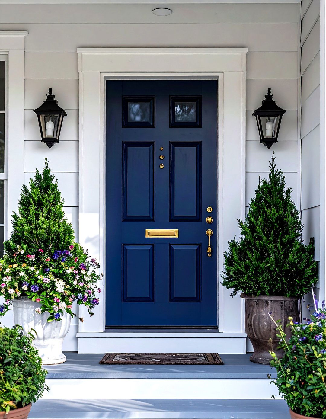 Navy blue exterior door - 30 navy decor ideas