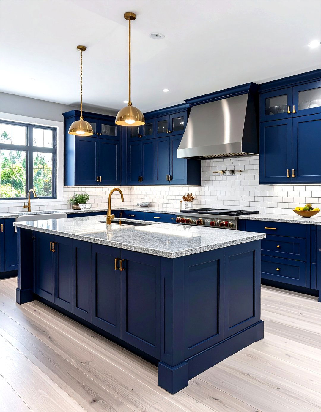 Navy blue granite kitchen - 30 granite kitchen ideas