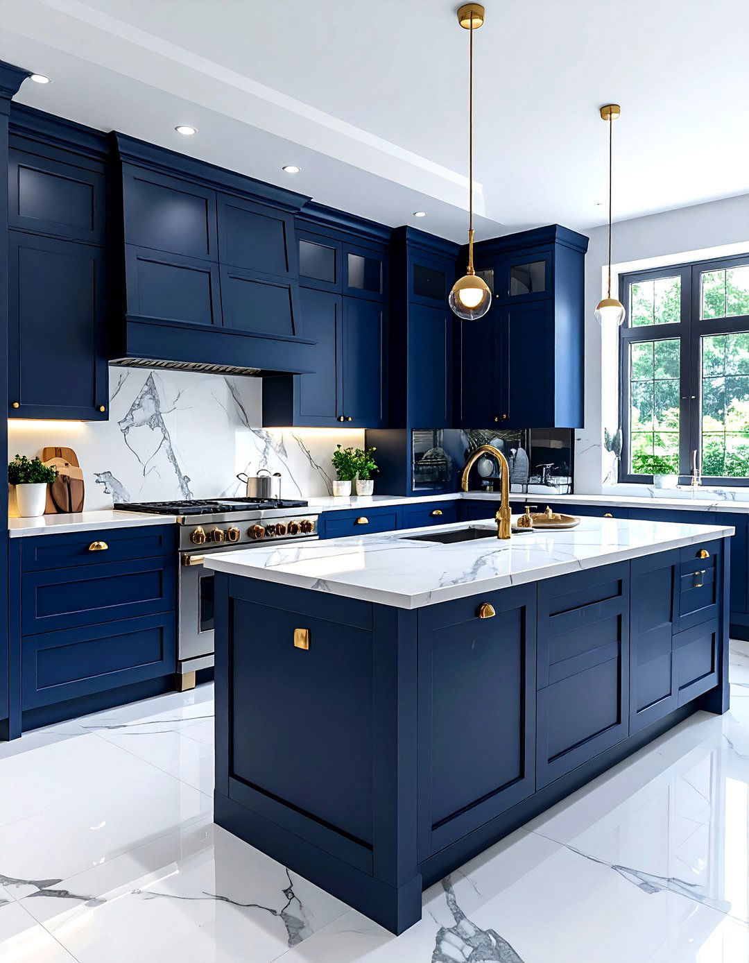 Navy blue kitchen - 30 stunning kitchen ideas