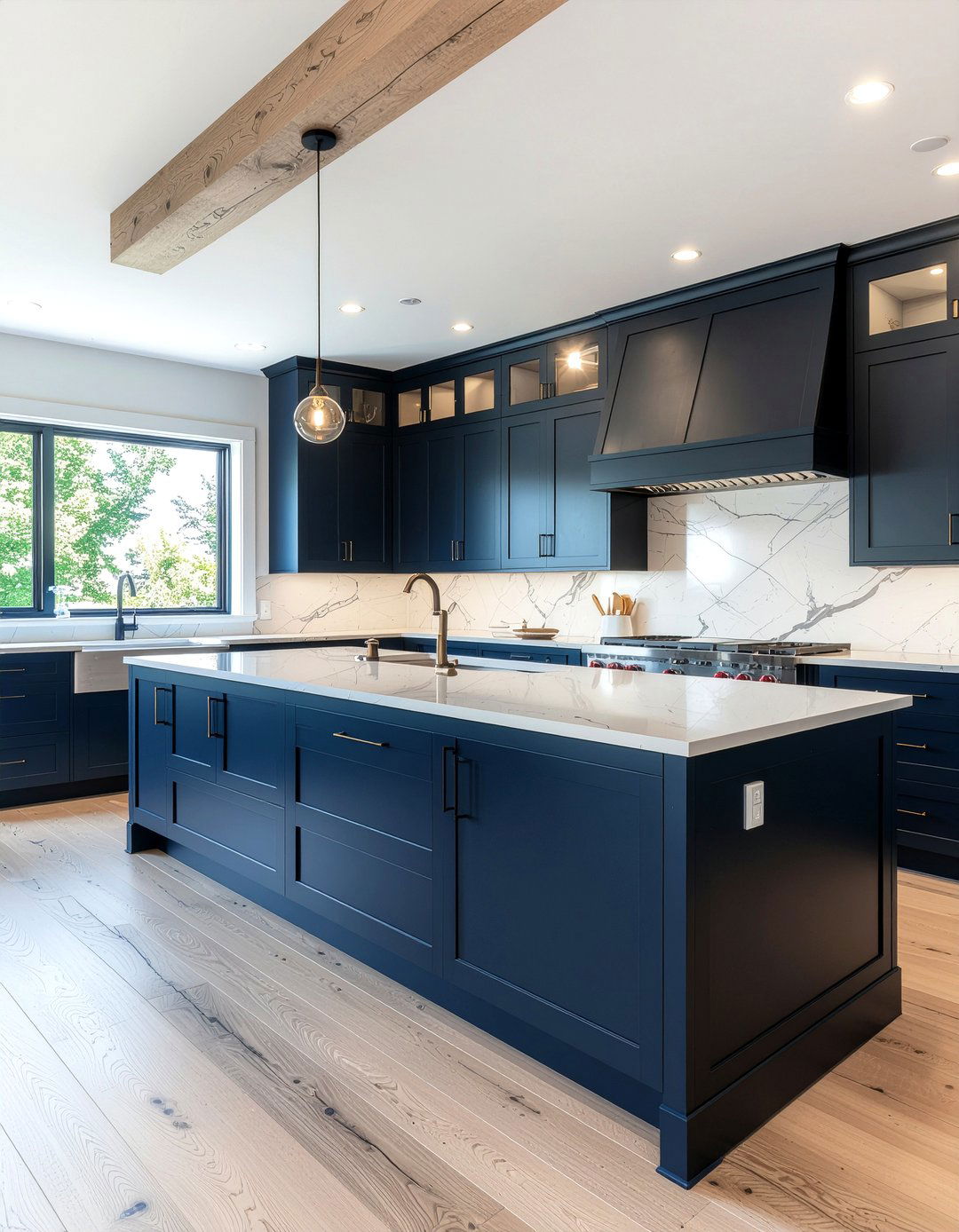 Navy blue kitchen cabinetry - 30 dramatic kitchen ideas