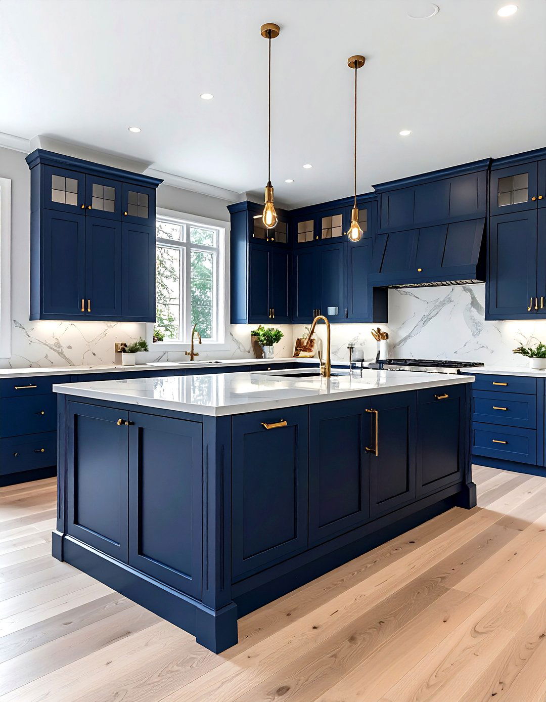 Navy blue kitchen cabinets - 30 sophisticated kitchen ideas