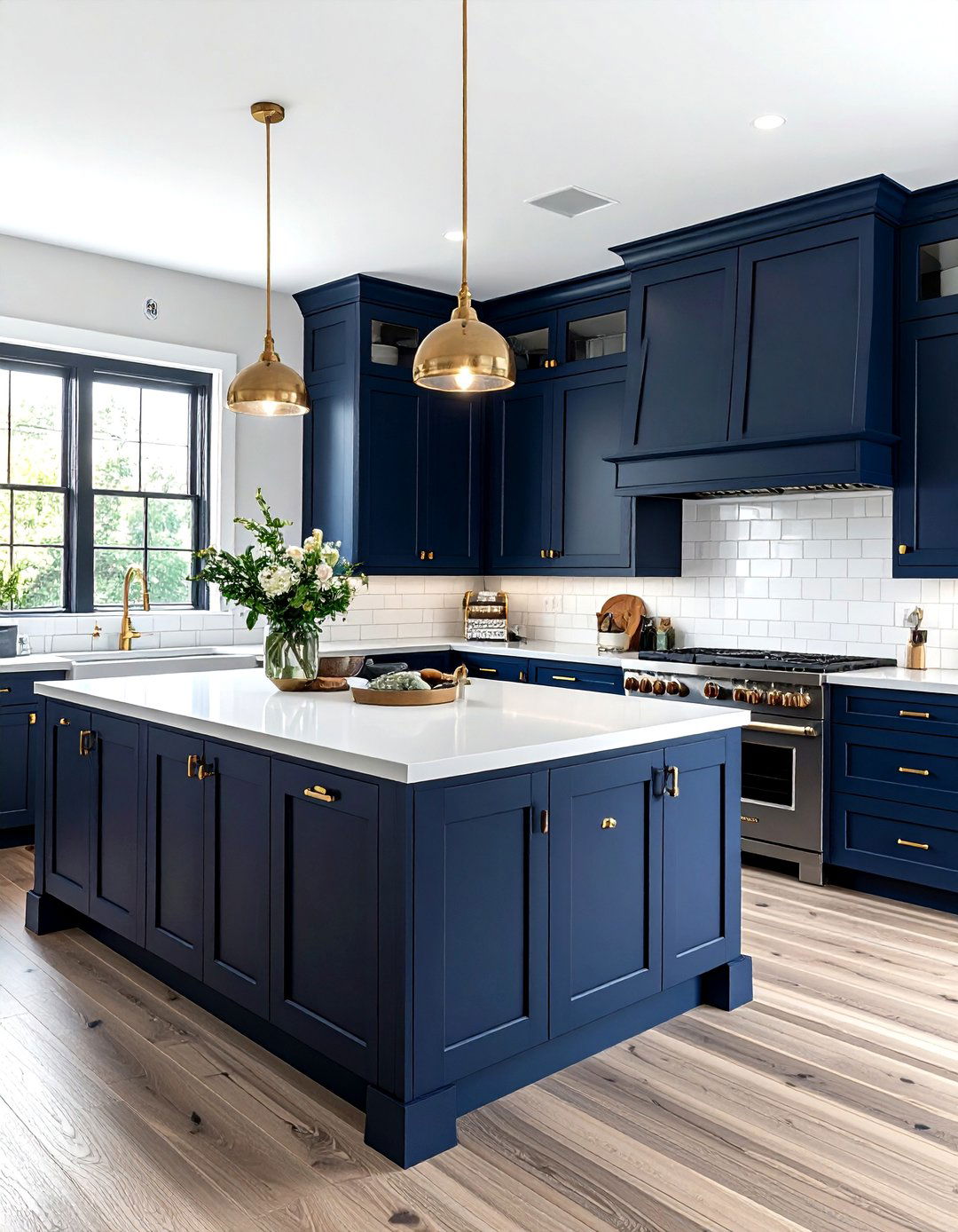 Navy blue kitchen cabinets - 30 dream kitchen ideas